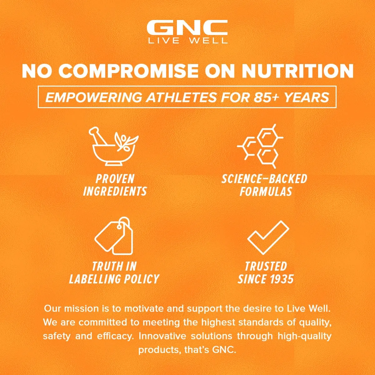 GNC AMP Gold Series BCAA Advanced Orange 400g 30 Servings Lean Muscle Recovery