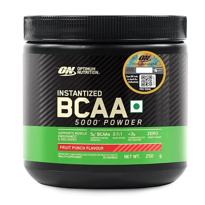 Optimum Nutrition ON BCAA 5000 Fruit Punch 250g 30 Servings 5g BCAAs 2:1:1 Ratio