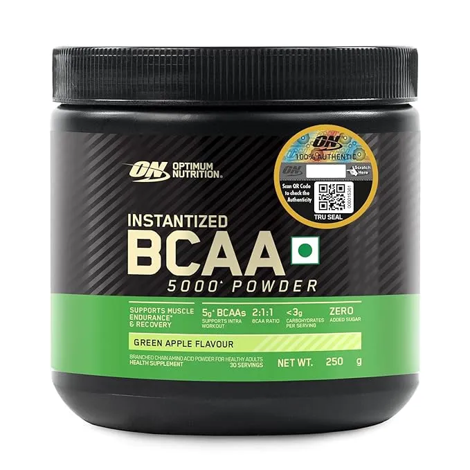 Optimum Nutrition ON BCAA 5000 Green Apple 250g 30 Servings 5g BCAAs 2:1:1 Ratio