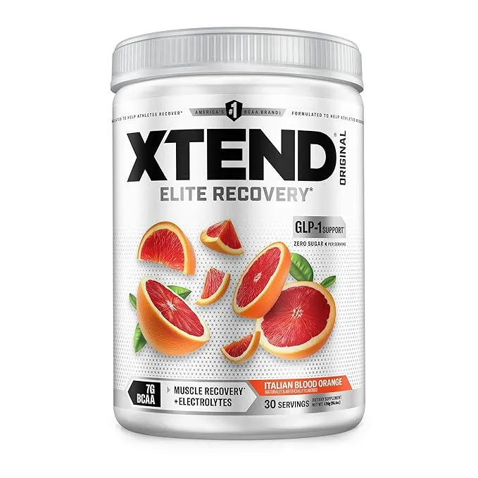 Scivation Xtend BCAA Intra Workout Italian Blood Orange 7g BCAAs 30 Servings Zero Sugar