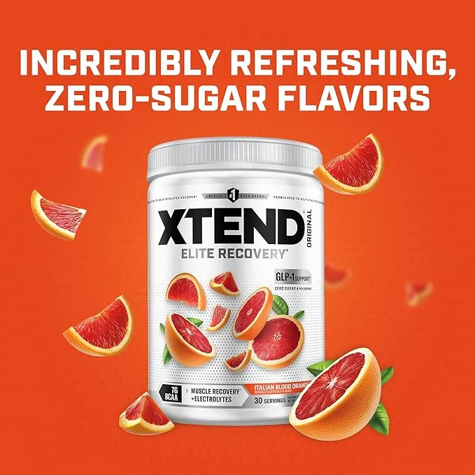 Scivation Xtend BCAA Intra Workout Italian Blood Orange 7g BCAAs 30 Servings Zero Sugar