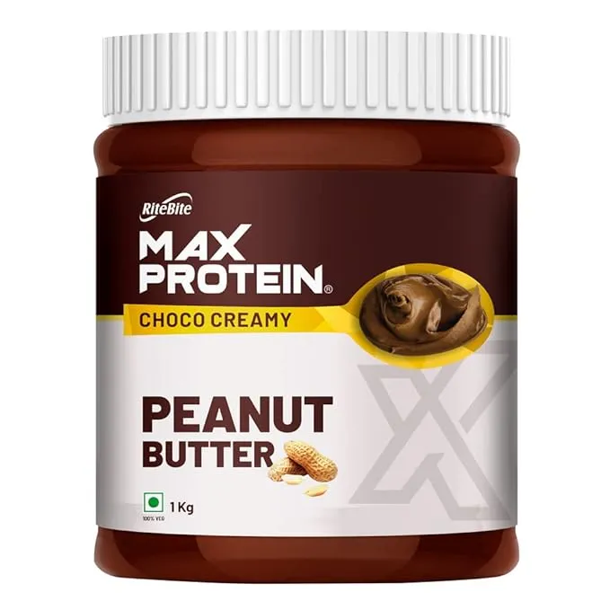 RiteBite Max Protein Peanut Butter Choco Creamy 1kg Gluten Free Vegan No Preservatives
