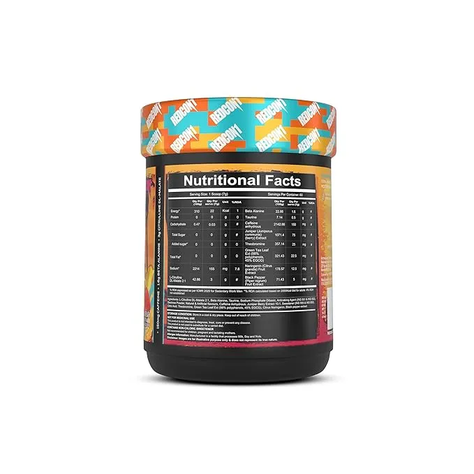 Redcon1 Total War Pre-Workout Cali Splash 420g 320mg Caffeine 6g Citrulline 30 Servings
