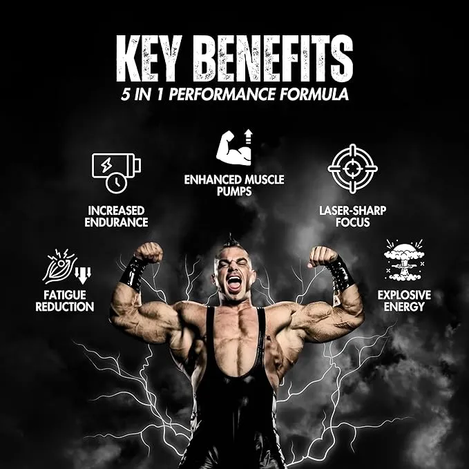 Redcon1 Total War Pre-Workout Sour Gummy Bear 420g 320mg Caffeine 6g Citrulline 30 Servings