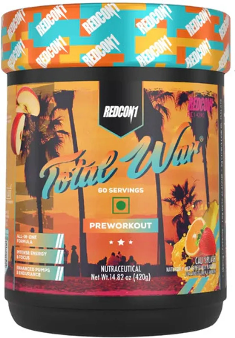 Redcon1 Total War Pre-Workout Watermelon 420g 320mg Caffeine 6g Citrulline 30 Servings