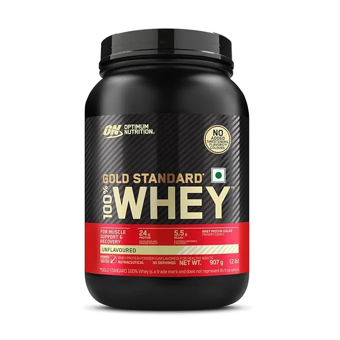 Optimum Nutrition Gold Standard 100% Whey Protein Unflavoured 2 lb 907g 29 Servings