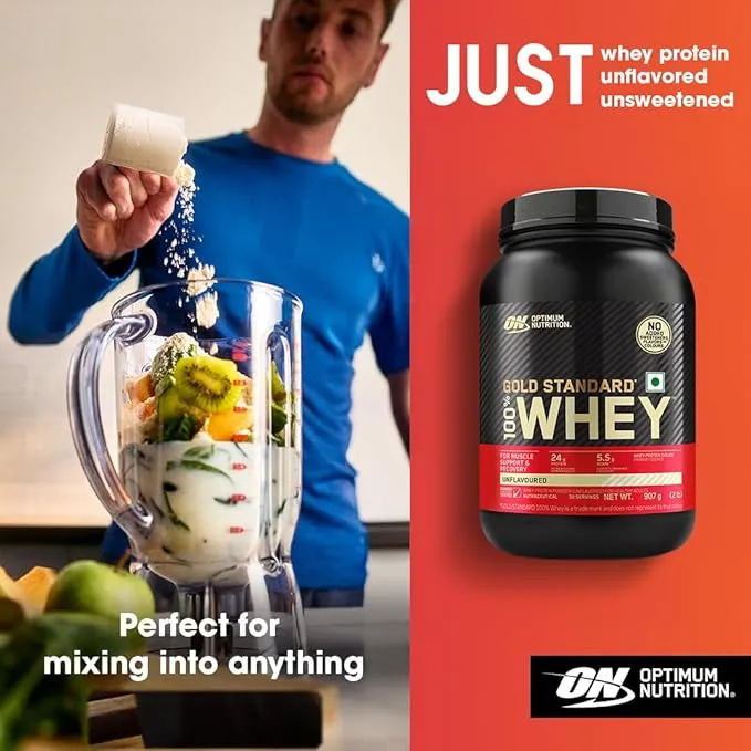 Optimum Nutrition Gold Standard 100% Whey Protein Unflavoured 2 lb 907g 29 Servings