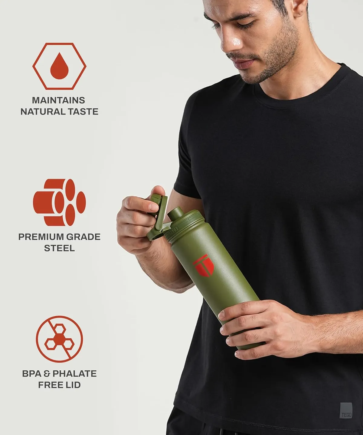 Tego TS0421-0 Squeeze Bottle Camo Red 600 ml