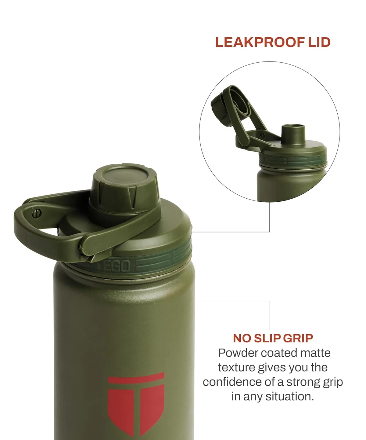 Tego TS0421-0 Squeeze Bottle Camo Red 600 ml