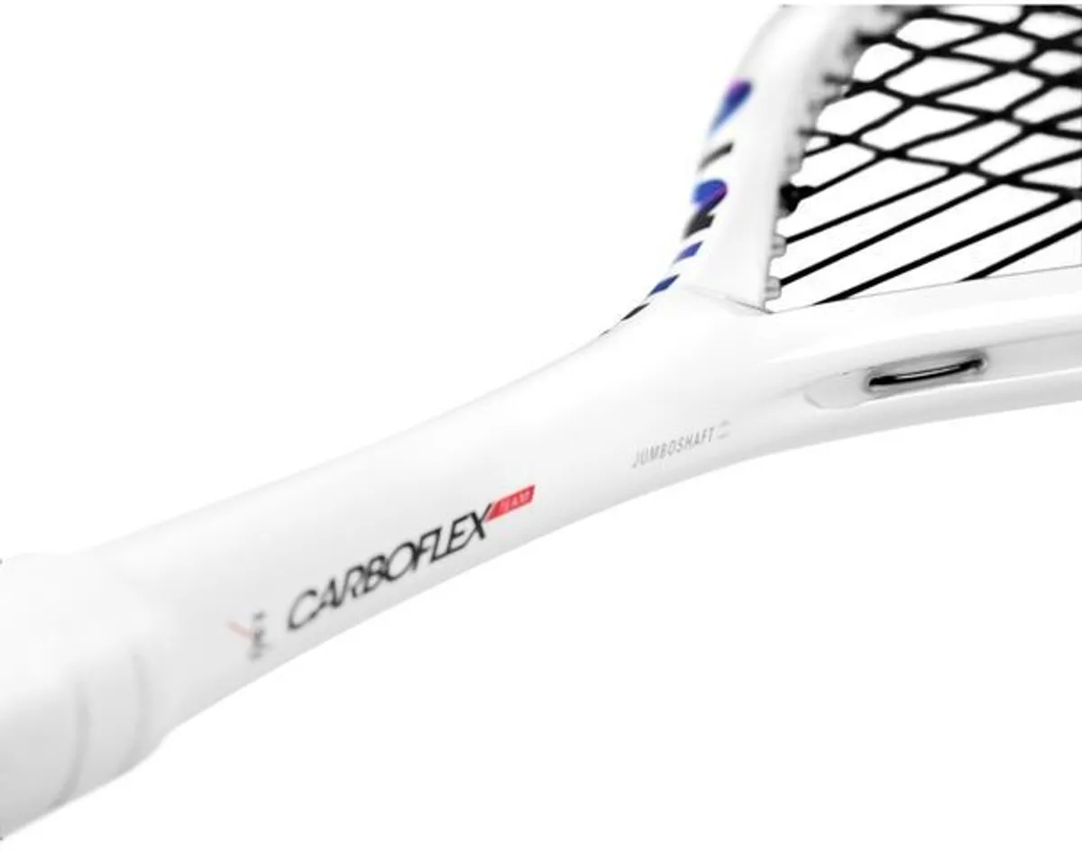 Tecnifibre Carboflex Team Squash Racquet 130g White Black Pre-Strung