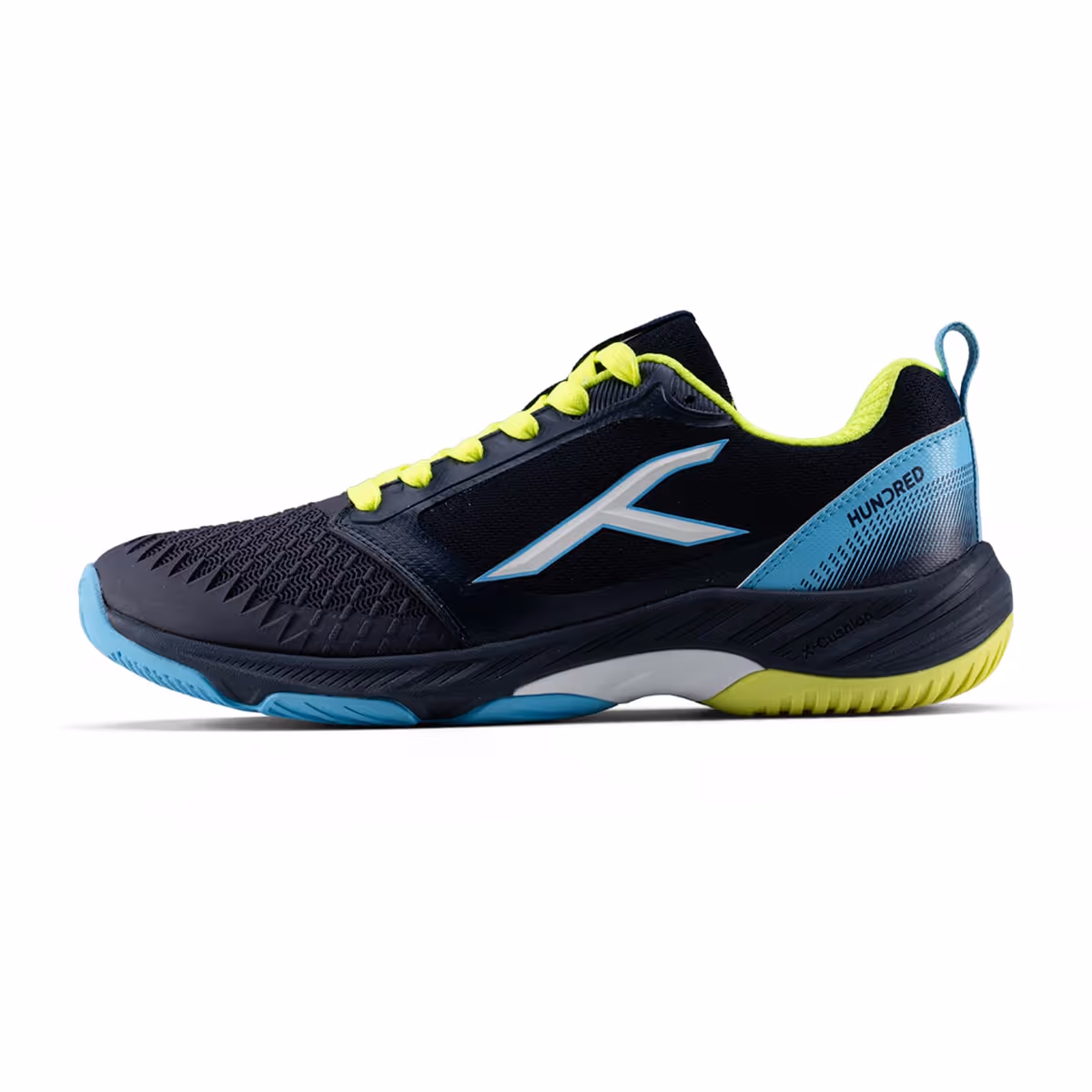 Hundred Hyperspike Badminton Shoes Navy/Blue/Lime/White Size 9