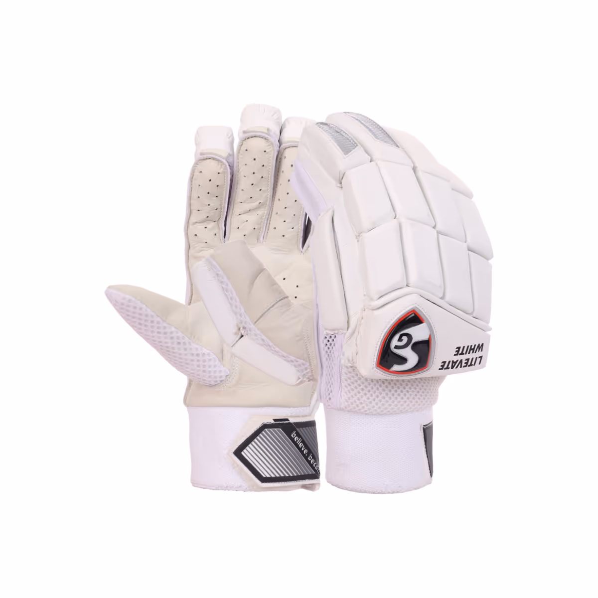 SG Litevate Cricket Batting Gloves Youth White