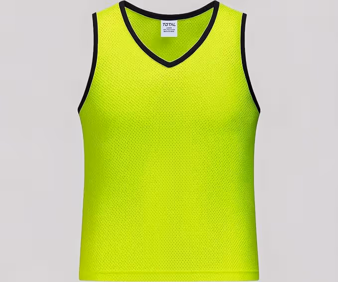 Total Sports Training Bibs Vest Yellow Size SR Pack of 6