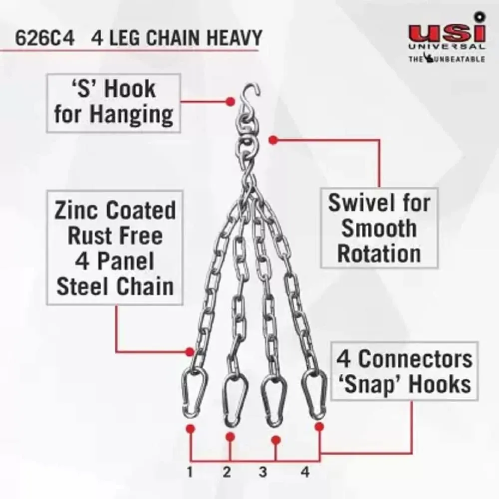 USI 626 Fury PU Boxing Bag 4ft Filled with Chain