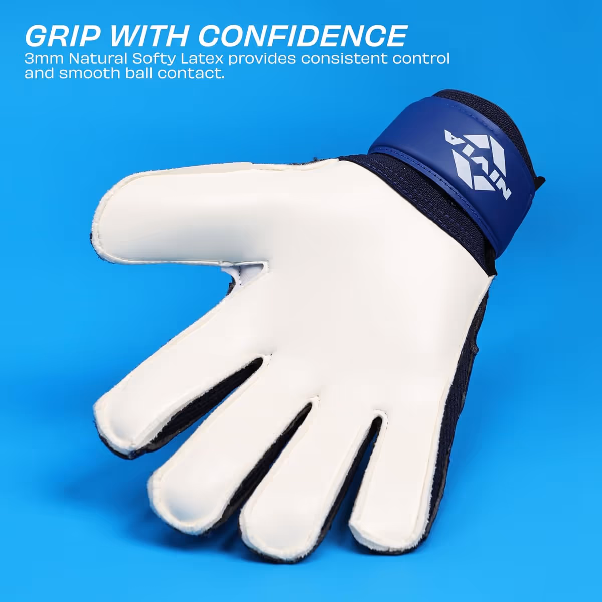 Nivia 901 Spider Goalkeeper Gloves Blue/White Size L