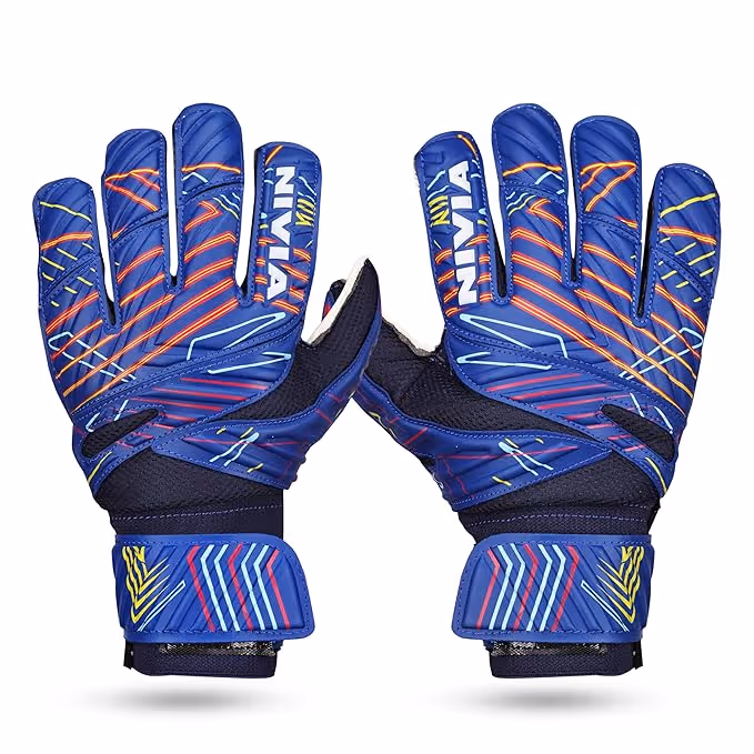 Nivia 902 Spider Goalkeeper Gloves Blue/White Size M
