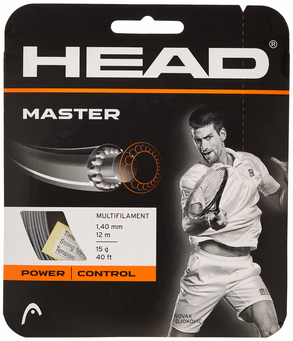 HEAD Master 16L 1.30mm Tennis String Set Silver 12m
