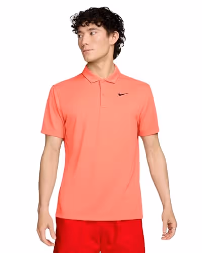 Nike Dri-FIT Solid Short Sleeve Polo Shirt Orange/Black Size XXL