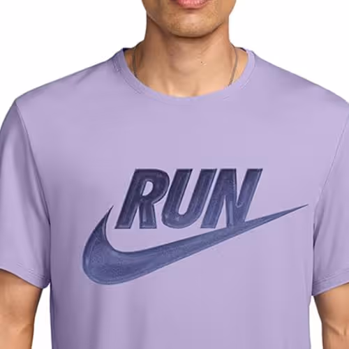 Nike Dri-FIT Stride Men's Short-Sleeve Running Top Purple Cosmos Size S