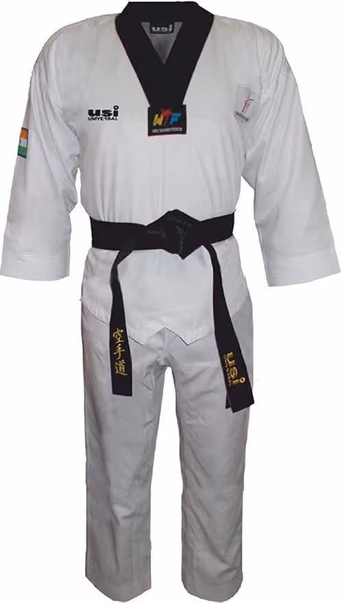 USI Universal 417TNV Taekwondo Dobok Uniform V-Neck White Size 200cm
