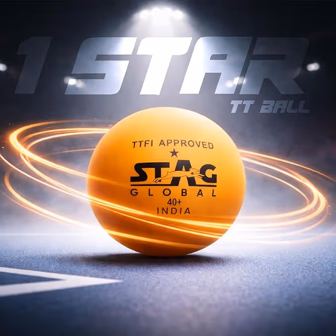 Stag 1 Star Table Tennis Ball Orange (Pack of 6)