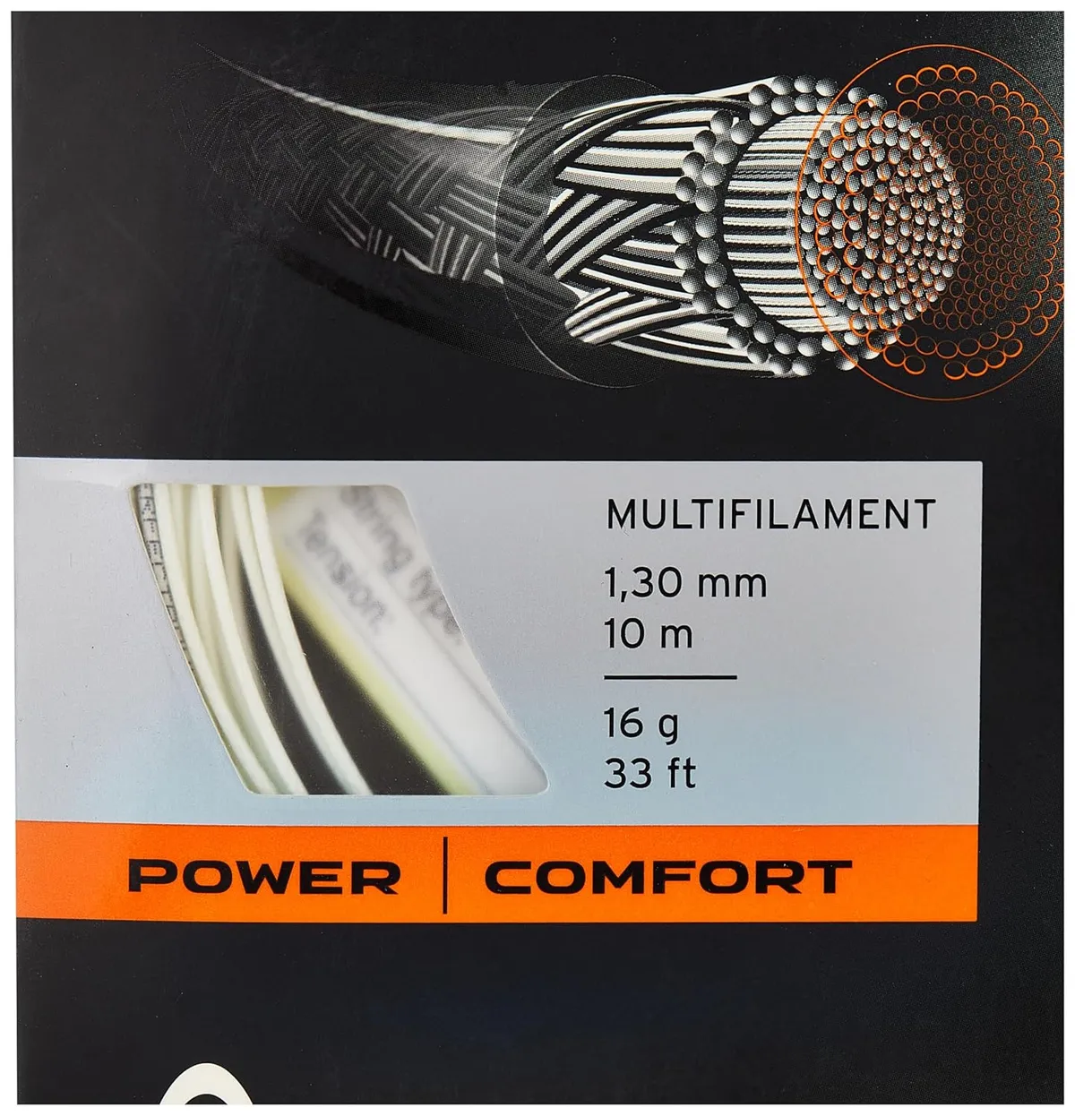 HEAD Perfect Power Squash String Set White 17L Gauge 1.25mm