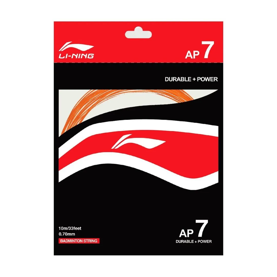 Li-Ning AP7 Badminton String Durable Multifilament Deep Re-Dipping Orange 0.70mm 10m