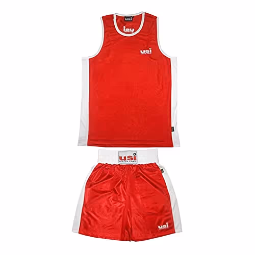 USI Universal 409SV Men's Boxing Jersey Set Red Size 40