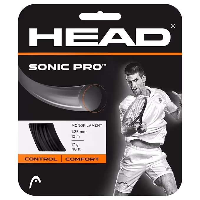 HEAD Sonic Pro 16L 1.28mm Tennis String Set Black 12m