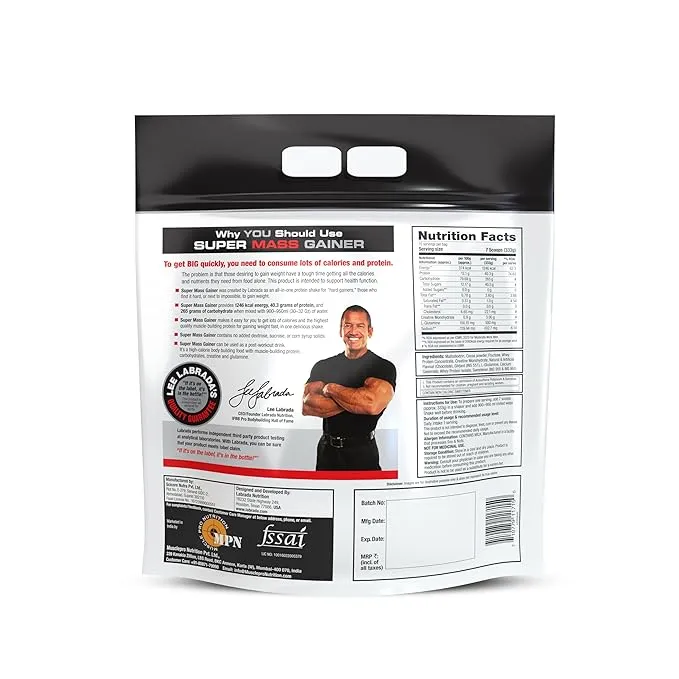Labrada Muscle Mass Gainer High Calorie Protein Powder 5kg Chocolate