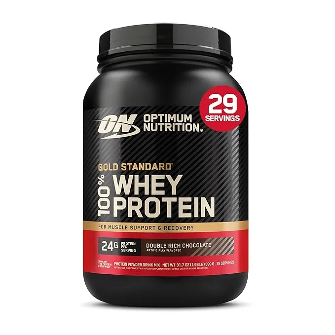 Optimum Nutrition Gold Standard 100% Whey Protein Double Rich Chocolate 907 g (2 lb) ~29 Servings 24g Protein